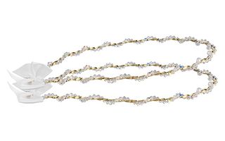 Στέφανα γάμου επίχρυσα από ασήμι 925 με πέτρες P.Q. EUROPEAN CRYSTALS - Ioannis Collection - D221K