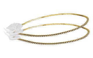 Στέφανα γάμου επίχρυσα από ασήμι 925 με πέτρες P.Q. EUROPEAN CRYSTALS - Ioannis Collection - D225K