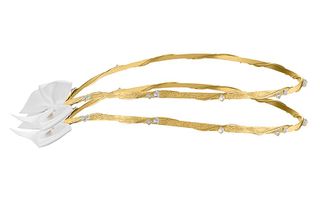 Στέφανα γάμου επίχρυσα από ασήμι 925 με πέτρες P.Q. EUROPEAN CRYSTALS - Ioannis Collection - D259K