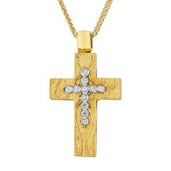 Σταυρός γυναικείος χρυσός Κ14 ST_022