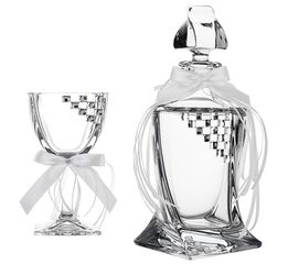 Καράφα και ποτήρι κρυστάλλινο με πέτρες P.Q. EUROPEAN CRYSTALS K2036-PK2036