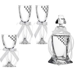 Καράφα και ποτήρι κρυστάλλινο με πέτρες P.Q. EUROPEAN CRYSTALS SET2036