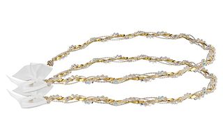 Στέφανα γάμου δίχρωμα από ασήμι 925 με πέτρες P.Q. EUROPEAN CRYSTALS - Ioannis Collection - D245DIX