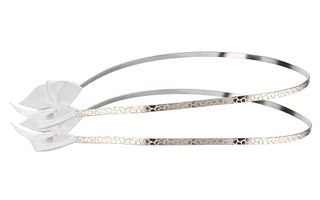 Στέφανα γάμου λευκά από ασήμι 925 - Ioannis Collection - D292L