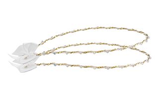 Στέφανα γάμου επίχρυσα από ασήμι 925 με πέτρες P.Q. EUROPEAN CRYSTALS - Ioannis Collection - D264K