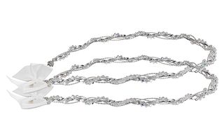 Στέφανα γάμου λευκά από ασήμι 925 με πέτρες P.Q. EUROPEAN CRYSTALS - Ioannis Collection - D245L