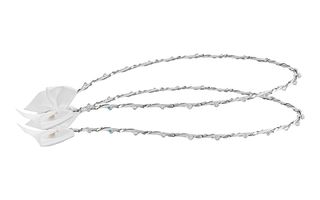 Στέφανα γάμου λευκά από ασήμι 925 με πέτρες P.Q. EUROPEAN CRYSTALS - Ioannis Collection - D264L