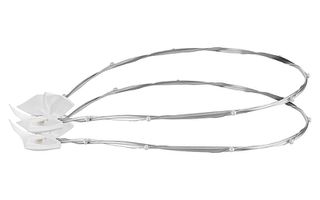 Στέφανα γάμου λευκά από ασήμι 925 με πέρλες P.Q. EUROPEAN CRYSTALS - Ioannis Collection - D266L