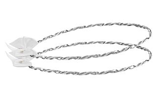 Στέφανα γάμου λευκά από ασήμι 925 - Ioannis Collection - D290L