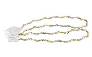 Στέφανα γάμου επίχρυσα από ασήμι 925 με πέτρες P.Q. EUROPEAN CRYSTALS - Ioannis Collection - D229K