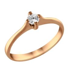 Δαχτυλίδι Μονόπετρο Σε Ασήμι 925 Με Ρόζ Χρύσωμα Κ18 Και Ζιργκόν / ADM-090R1
