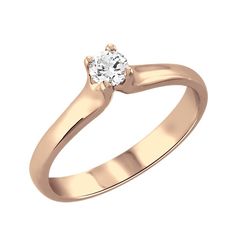 Δαχτυλίδι Μονόπετρο Σε Ασήμι 925 Με Ρόζ Χρύσωμα Κ18 Και Ζιργκόν / ADM-001R1