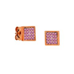 Σκουλαρίκια Σε Ασήμι 925 Με Ρόζ Χρύσωμα Κ18 Και ρόζ πέτρες P.Q. EUROPEAN CRYSTALS / SK-Z1001RR1