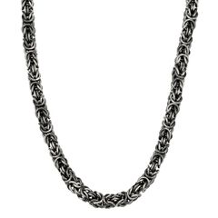 Ανδρική Χονδρή Χειροποίητη Αλυσίδα Λαιμού / Ασήμι 925 με Μαύρη Επιροδίωση / Μήκος 60 cm / Φάρδος 5,80 mm / CHXAOS / ALS-DAM001L1