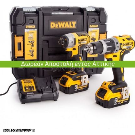 ΣΕΤ DEWALT DCK266P2T DCD796+DCF887 (2X5.0AH) 18V DCK266P2T