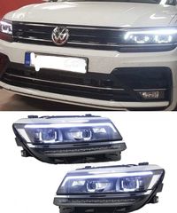 ΦΑΝΑΡΙΑ ΕΜΠΡΟΣ LED VW Tiguan II Mk2 (2016-up) R-Line Matrix Design Sequential Dynamic Turning Lights