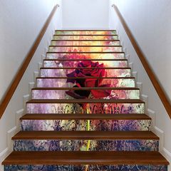 Αυτοκόλλητο σκάλας (Τιμή ανά τεμάχιο) - Τριαντάφυλλο