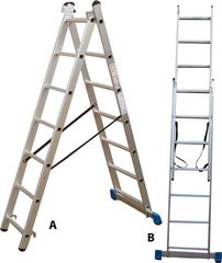 Σκάλα Profal δυο τεμαχίων 2x7 σκαλιά με τραβέρσα ελαφρού τύπου (801207)