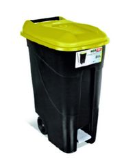 Κάδος απορριμάτων 80L πλαστικός με ρόδες & πεντάλ ΚΙΤΡΙΝΟΣ (44433016)