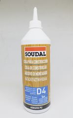 Soudal Κόλλα Ξύλου Πολυουρεθάνης (pu) D4/66A Αδιάβροχη 750gr (36723)