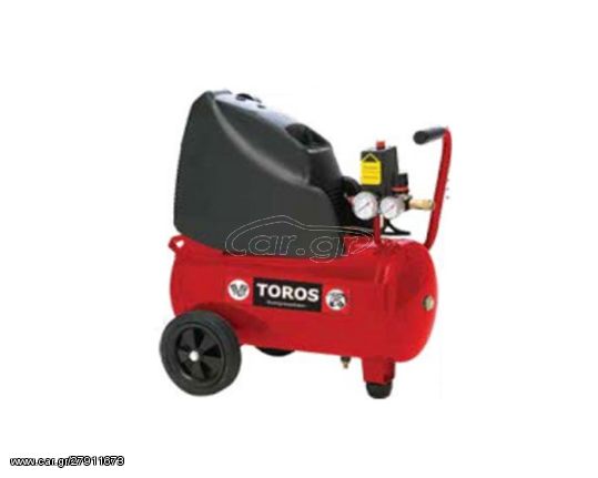 TOROS Αεροσυμπιεστής τροχήλατος Monoblock Oil Free 24lt 2HP (40148)