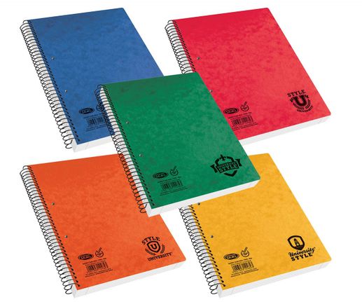 Τετράδιο σπιράλ Skag University "Style" /Περφορέ με τρύπες 5 θεμάτων Α4 80γρ. N.2303