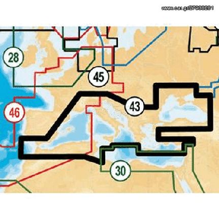 Navionics 43XG - Mediterranean Sea & Black Sea - SD Card 43XG/MSD