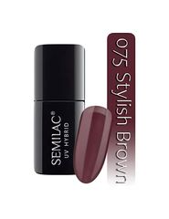 Ημιμόνιμο Βερνίκι Semilac 075 Stylish Brown 7ml