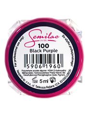 Uv Gel Semilac 100 Μαύρο Μωβ 5ml