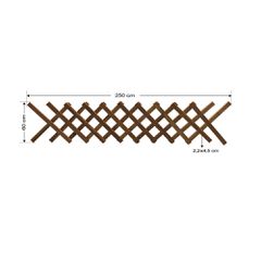 Ξύλινος φράχτης ανοιγόμενος premium 250x60 cm