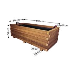 Ζαρντινιέρα Ξύλινη Παραλ/μη 110x50x36cm