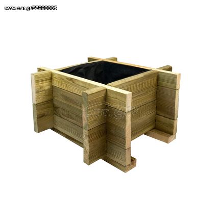 Ξύλινη γλάστα ECONOMY - 37x37x22-Tesias Wooden Products