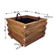 Γλάστρα εισόδου τετράγωνη ασύμμετρη - 40x40x36