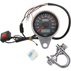 ΚΟΝΤΕΡ 220 KM/H BLACK FACE PROGRAMMABLE MINI ELECTRONIC SPEEDOMETER WITH ODOMETER/TRIPMETER 2.37" ΓΙΑ 99-03 BIG TWIN & 86-03 XL