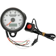 ΚΟΝΤΕΡ 2.4" ELECTRONIC SPEEDOMETER BLACK HOUSING WHITE FACE ΓΙΑ 99-03 BIG TWIN & 86-03 XL