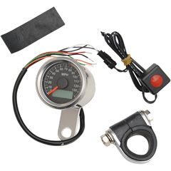 ΚΟΝΤΕΡ ELECTRONIC SPEEDOMETER 1.8" POLISHED BLACK FACE ΓΙΑ 99-03 BIG TWIN & 86-03 XL