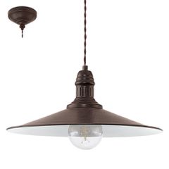 STOCKBURY ΚΡΕΜΑΣΤΟ/1 E27 Ø360 ANTIKE-ΚΑΦΕ STOCKBURY 49456 EGLO