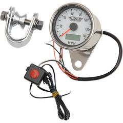 ΚΟΝΤΕΡ ELECTRONIC SPEEDOMETER 2.4" POLISHED WHITE FACE ΓΙΑ 99-03 BIG TWIN & 86-03 XL