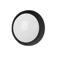 FLASH ΑΠΛΙΚΑ ΤΟΙΧΟΥ ΣΤΡΟΓΓΥΛΗ LED 12,3W 180LM 4000K Φ195 IP44 ΜΑΥΡΟ FOR LIGHT