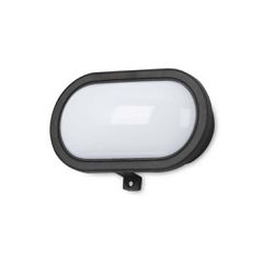 FLASH ΑΠΛΙΚΑ ΤΟΙΧΟΥ ΟΒΑΛ LED 5W 750LM 4000K 171Χ118ΜΜ IP44 ΜΑΥΡΟ FOR LIGHT