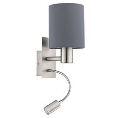 ΦΩΤΙΣΤΙΚΟ ΤΟΙΧΟΥ M.LED ΝΙΚΕΛ-M/ΓΚΡΙ PASTERI 96479 EGLO
