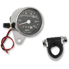 ΚΟΝΤΕΡ 2.4" MECHANICAL SPEEDOMETER MPH 2:1 W/ TRIP-METER CHROME HOUSING BLACK FACE ΓΙΑ 86-90 XL