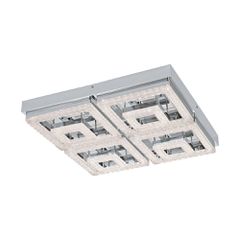 LED-ΦΩΤΙΣΤΙΚΟ ΟΡΟΦΗΣ 520X520 ΧΡΩΜΕ/ΚΡΥΣΤΑΛΛΟ FRADELO 95661 EGLO