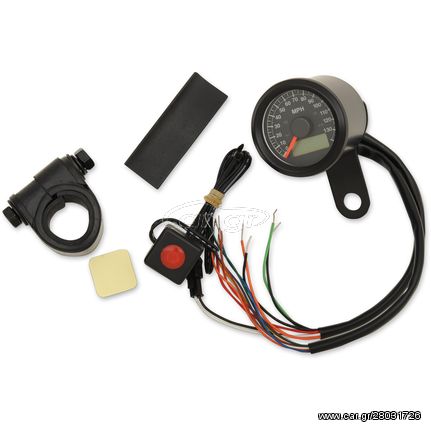 ΚΟΝΤΕΡ ELECTRONIC SPEEDOMETERS WITH INDICATOR LIGHTS 1-7/8" MINI PROGRAMMABLE 120 MPH ΓΙΑ 99-03 BIG TWIN, 86-03 XL