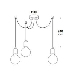 ΦΩΤΙΣΤΙΚΟ ΚΡΕΜΑΣΤΟ ΙDΕΑ10/S3 3*60W Ε27-thumb-1