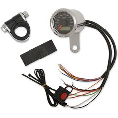 ΚΟΝΤΕΡ ELECTRONIC SPEEDOMETERS WITH INDICATOR LIGHTS 1-7/8" MINI PROGRAMMABLE 220 KPH ΓΙΑ 99-03 BIG TWIN, 86-03 XL