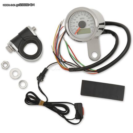 ΚΟΝΤΕΡ ELECTRONIC SPEEDOMETERS WITH INDICATOR LIGHTS 1-7/8" MINI PROGRAMMABLE 120 MPH ΓΙΑ 99-03 BIG TWIN, 86-03 XL