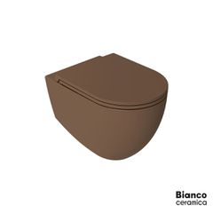 Λεκάνη Κρεμαστή LENTA/53 Rimless με κάλυμμα Soft Close MS38C, Bianco Ceramica Taupe Matt 381600C-530
