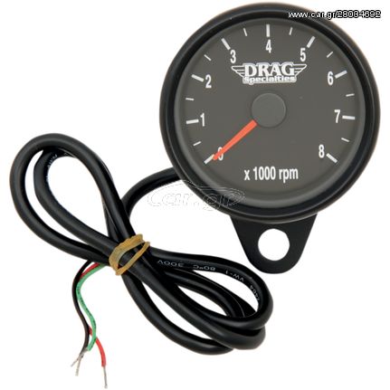 ΚΟΝΤΕΡ 2.4" TACHOMETER 8000RPM LED BLACK HOUSING BLACK FACE ΓΙΑ 99-03 TWIN CAM, 86-03 XL