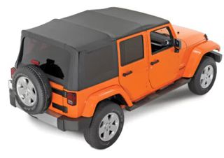 Jeep Wrangler JK 2006-2018 4Drs Τέντα (Soft Top) Με Αποσπώμενα Παράθυρα - [X-Power]